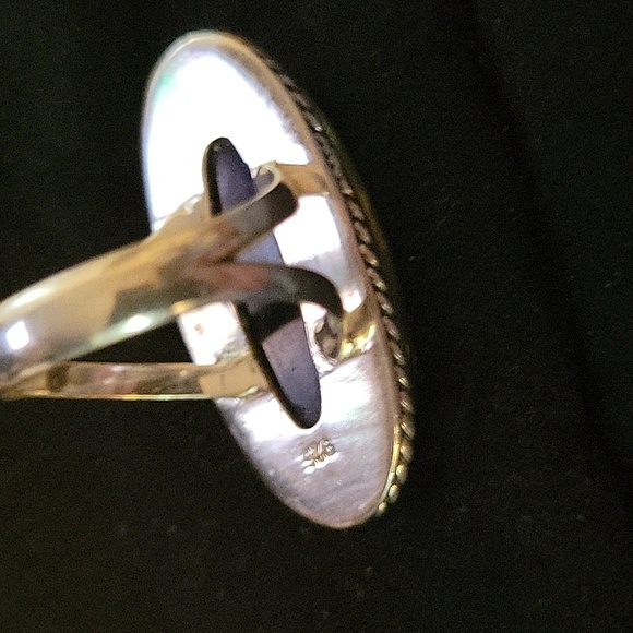 Pink Australian Opal and Sterling Silver Ring - Picture 8 of 10